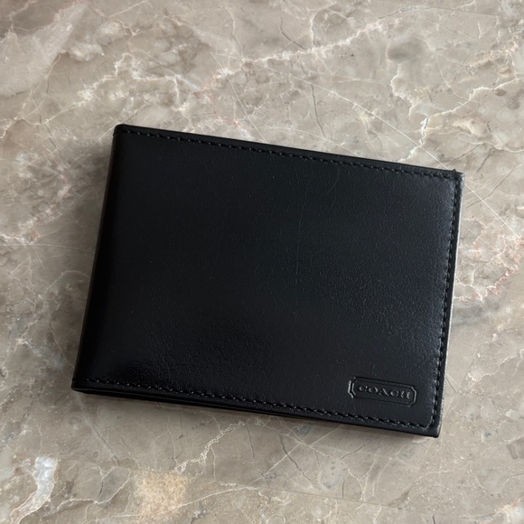 Coach Black Leather Card Holder - Picture 1 of 7